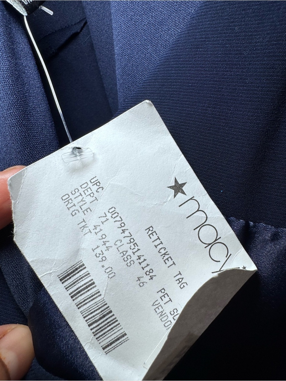 SL Fashions Navy to Sky Blue Ombre Satin Maxi Dress - Picture 8 of 12